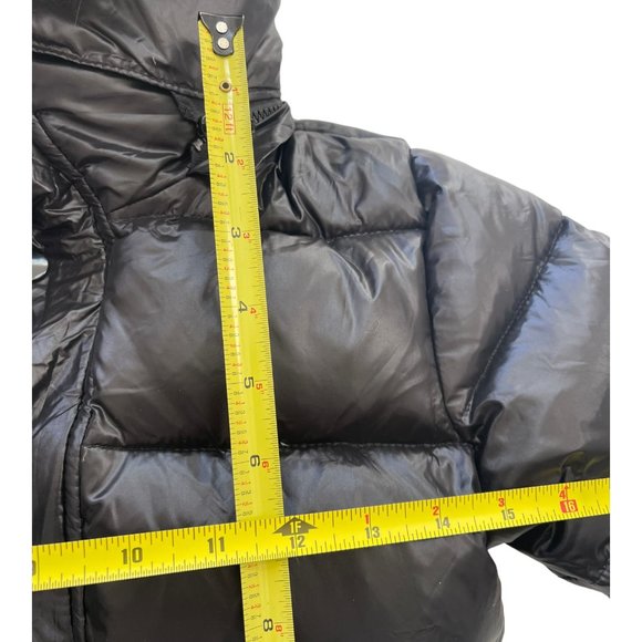 Parka Winter Fur Feather Jacket Hooded Slim White Duck Down Short Parkas Sz 2 - Picture 6 of 11